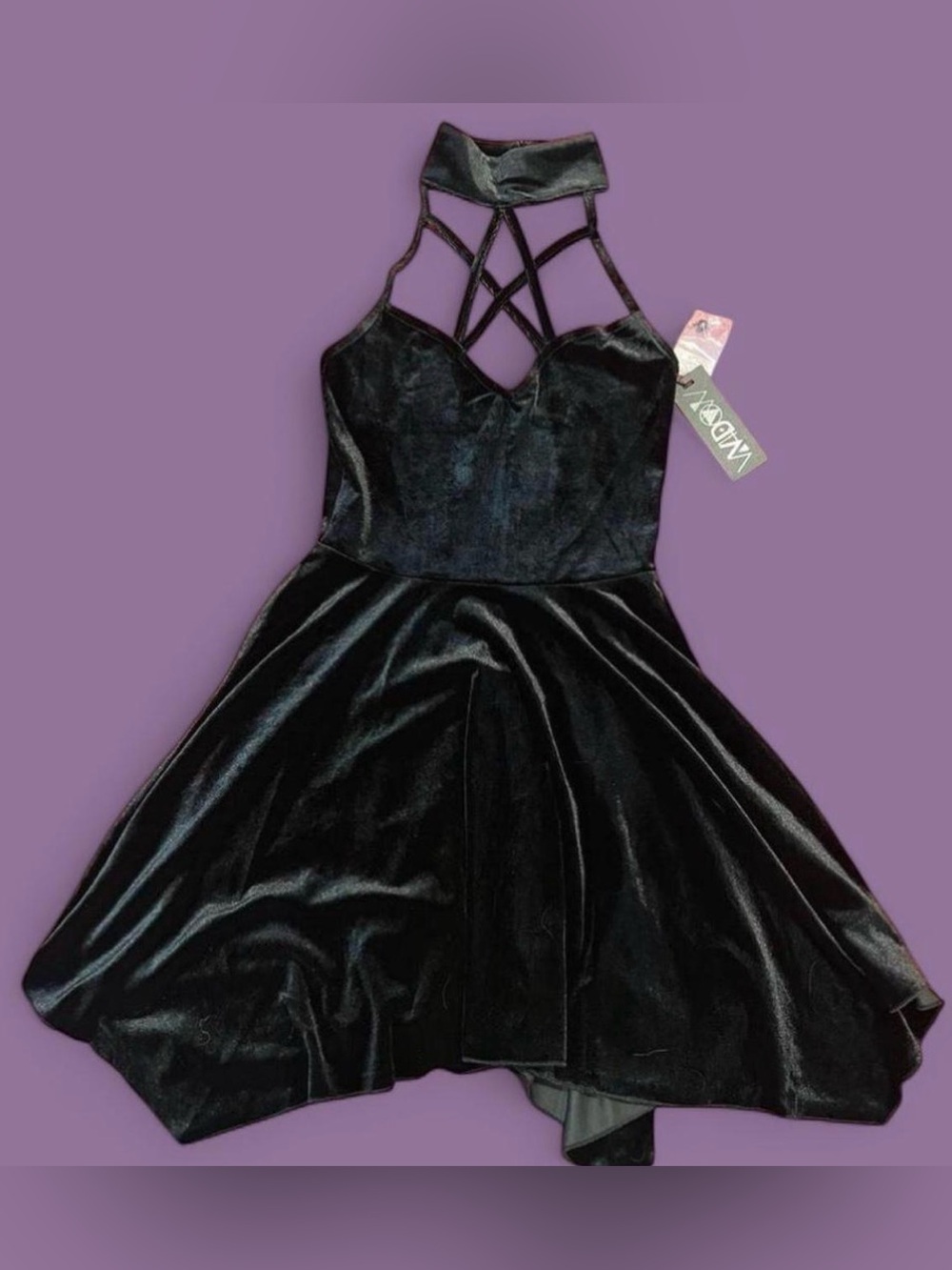 Widow x Dolls Kill Velvet Pentagram Dress